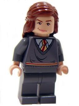 LEGO Minifigure-Hermione, Gryffindor Stripe Torso, Reddish Brown Female Hair Mid-Length-Harry Potter / Order of the Phoenix-HP083-Creative Brick Builders